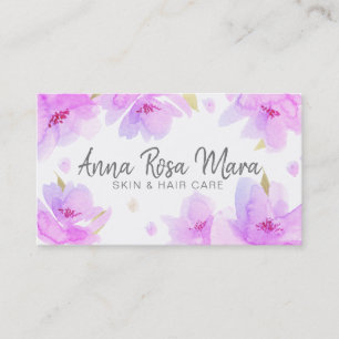 Cartão De Visita *~* Abstrato Floral Moderna de Mola Molhada