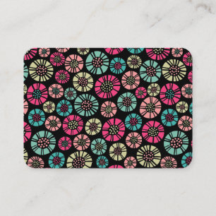 Cartão De Visita Abstrato Flores 031023