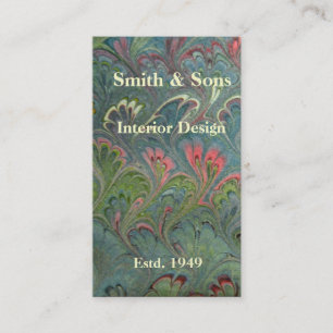 Cartão de visita abstrato marmoreando florentino