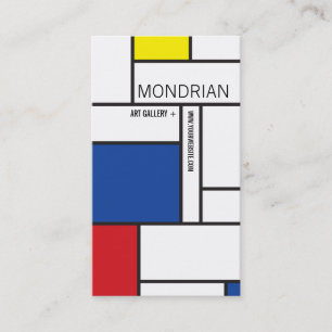 Cartão De Visita Abstrato minimalista de de Stijl da arte moderna