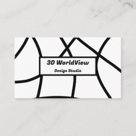 Cartão De Visita abstrato minimalista preto e branco