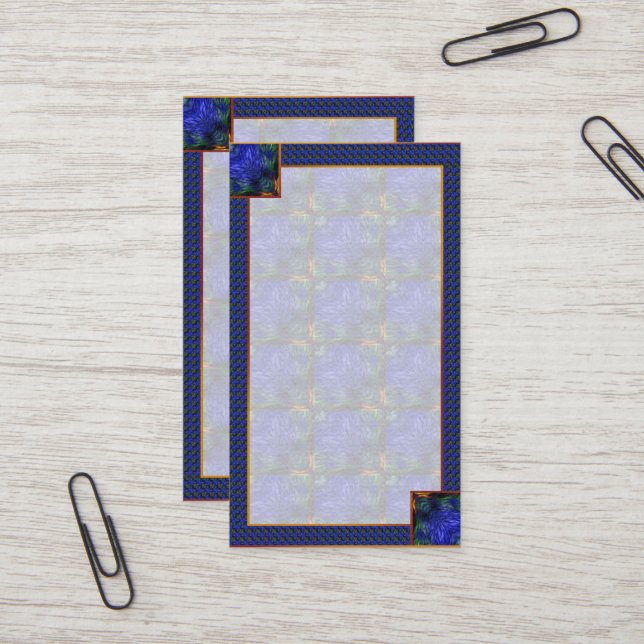 Cartão De Visita Abstrato Moderno Azul (Frente/Verso In Situ)