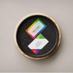 Cartão De Visita Abstrato moderno e colorido