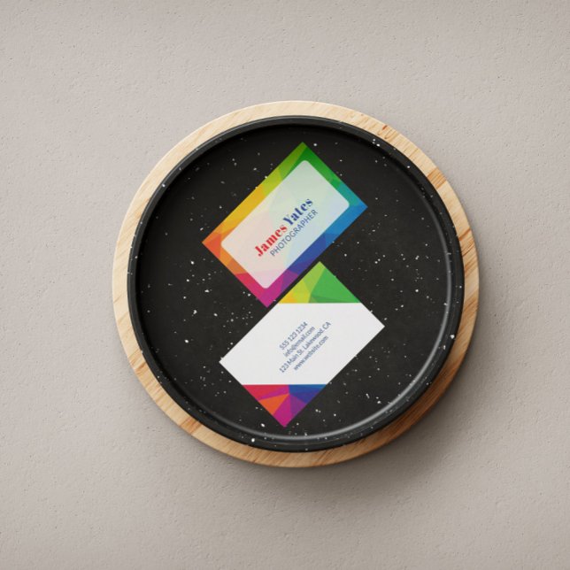 Cartão De Visita Abstrato moderno e colorido (Criador carregado)