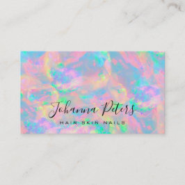 cartão de visita abstrato opal de cores pastel