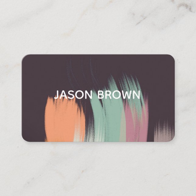 Cartão De Visita abstrato original a negrito moderno design (Frente)