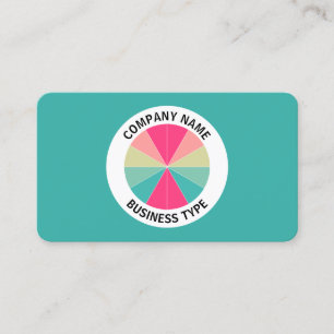 Cartão De Visita Abstrato Pie 01 - Verde #38AFA7