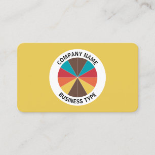 Cartão De Visita Abstrato Pie 05 - Amarelo #E9C851