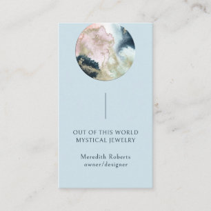 Cartão De Visita Abstrato Planet Mystical Cosmic Empreendedor