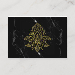 Cartão De Visita Abstrato preto branco Dourado sagrado do mármore