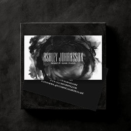 Cartão De Visita Abstrato preto moderno - Trendência Artística do T