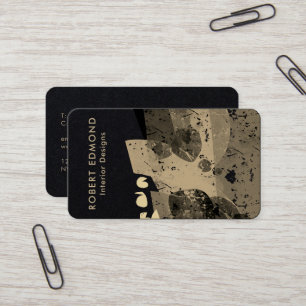 Cartão De Visita Abstrato QR exclusivo para Ouro artística do de Q