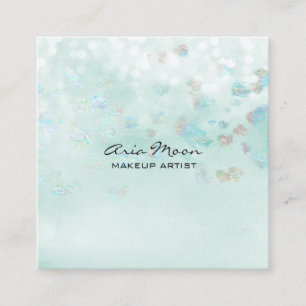 Cartão de visita Abstrato quadrado azul