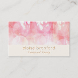 Cartão De Visita Abstrato Rosa Único Bokeh Spa Beauty Salon
