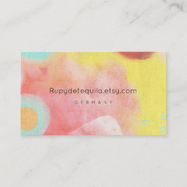 Cartão De Visita abstrato Rupydetequila de tinta aquosa