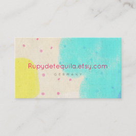 Cartão De Visita Abstrato Rupydetequila de tinta aquosa