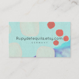 Cartão De Visita Abstrato Rupydetequila de tinta aquosa