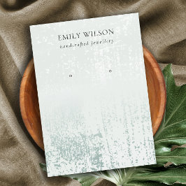 Cartão De Visita Abstrato Silver Rain Aqua Texture Earring Display