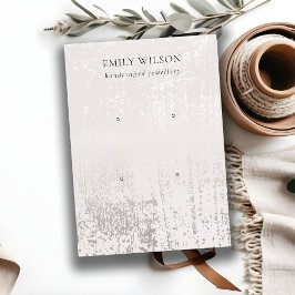 Cartão De Visita Abstrato Silver Rainfall 2 Stud Earring