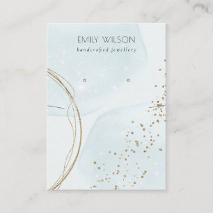 Cartão De Visita Abstrato Sky Blue Necklace Earration