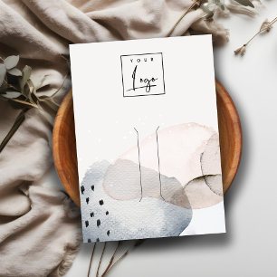 Cartão De Visita Abstrato Watercolor Logo Hair Pin Clipe Display (V