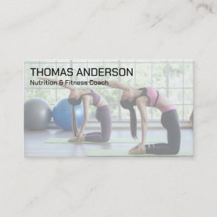 Cartão De Visita Academia Treino Cansaço Físico Yoga