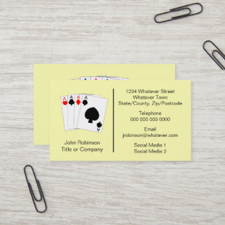 Cartão De Visita Aces Design Casino