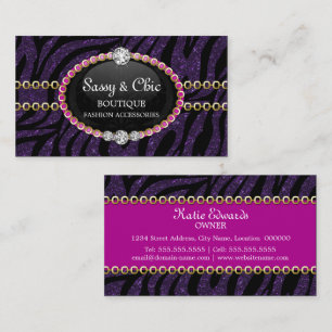 Cartão De Visita Acessório e jóia de forma