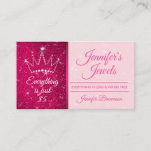 Acessórios de Joias Coroa Brilho Rosa Brilho Dama