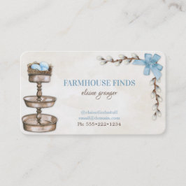 Cartão De Visita Achados Tesouros Rústicos Vintage Fazenda