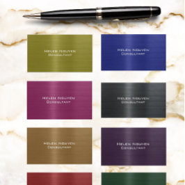 Cartão De Visita Aço Inoxidado Metálico Metálico Amarelo Inoxidável