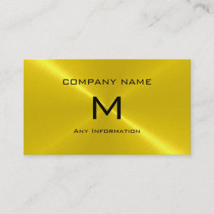 Cartão De Visita Aço Inoxidável Metal Dourado