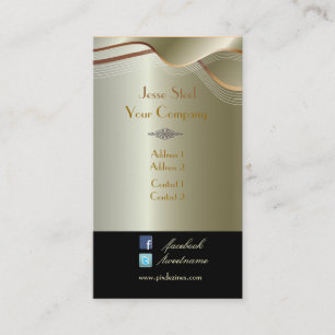 Cartão De Visita Aço inoxidável prata falso