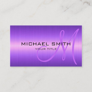 Cartão De Visita Aço inoxidável roxo