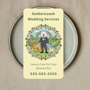Cartão De Visita Acompanhante de Casamento de Animais de Estimação