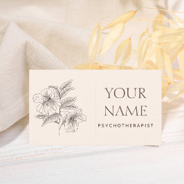 Cartão De Visita Aconselhador Familiar Psicoterapeuta Desenhou Azul