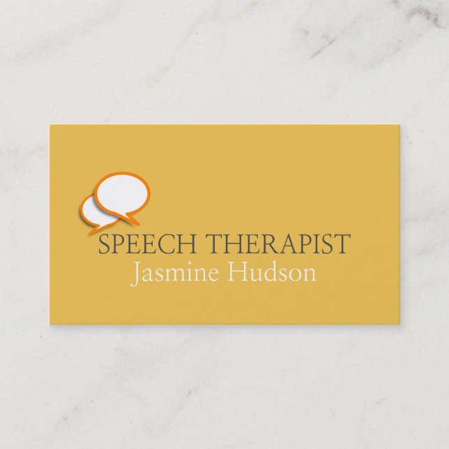 Cartão De Visita Aconselhamento Terapista de Fala e Saúde Mental (Frente)