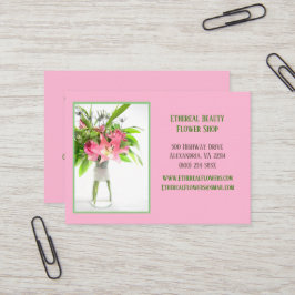 Cartão De Visita Acordo de flor rosa