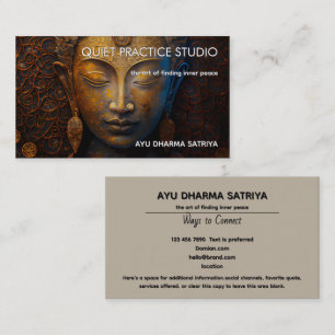 CARTÃO DE VISITA ACORDO DE PAZ   RETRATO DE MEDITAÇÃO