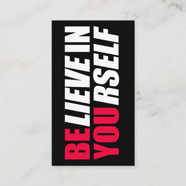 Cartão De Visita Acredite em si mesmo (Frente)