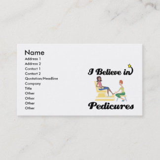 Cartão De Visita acredito em pedicuras