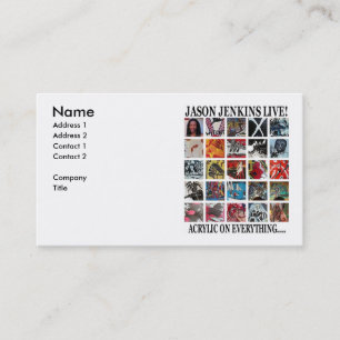 CARTÃO DE VISITA ACRÍLICO VIVO DE JENKINS DE JASON EM TUDO