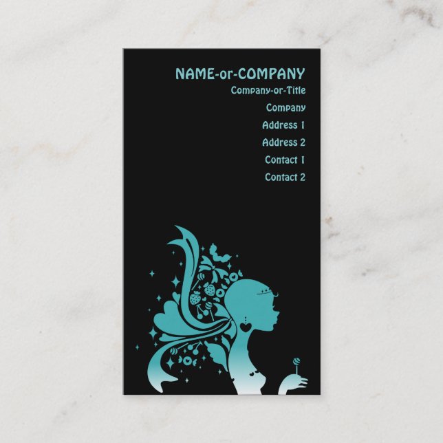 Cartão De Visita açúcar retro (Frente)