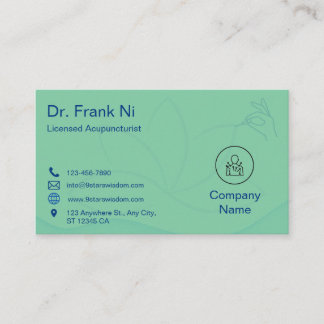 Cartão De Visita Acupuncture Business Card  TCM Business card