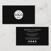 Add Your Logo Black Professional Social Media