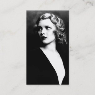 Cartão De Visita Adela, foto preto e branco elegante do vintage