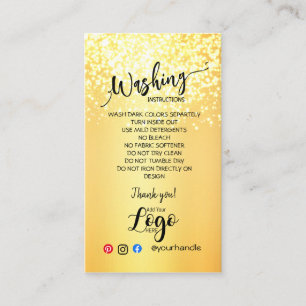 Cartão De Visita ADICIONAR AS PLACAS DE CUIDADOS DAS SUAS Instruç