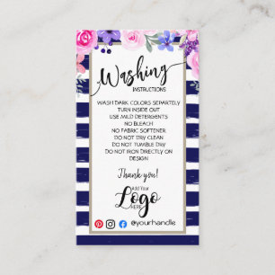 Cartão De Visita ADICIONAR AS PLACAS DE CUIDADOS DAS SUAS Instruçõe