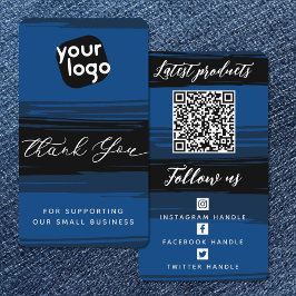 Cartão De Visita Adicionar logotipo e código QR Personalizado Moder