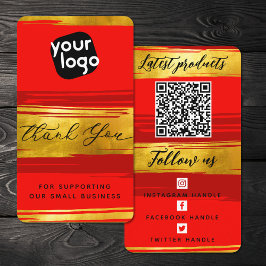 Cartão De Visita Adicionar logotipo e código QR Personalizado Moder